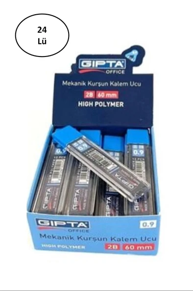 Gıpta 60Mm 2B 0,5Mm Kalem Ucu 20Li Tüp 24'lü ürün görseli 1