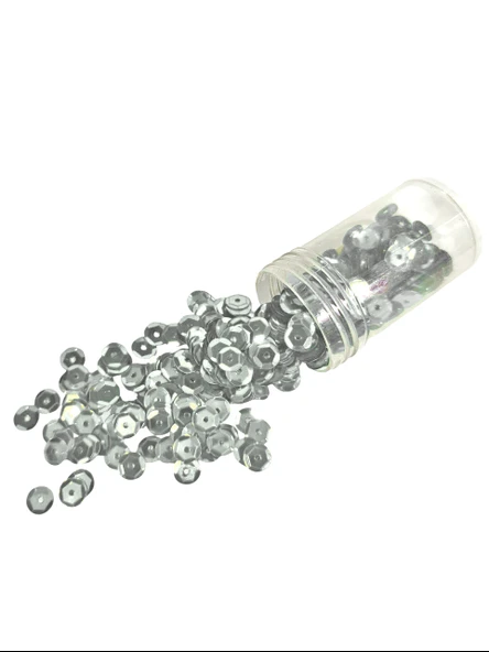 Gri Gümüş Renkli Pul Yuvarlak Pul 8mm Pul- 1 Adet ürün görseli 1