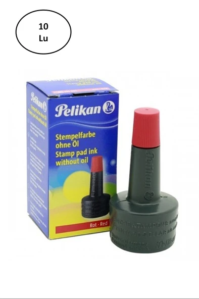 Pelikan Stampa Mürekkebi Kırmızı 28 Ml 10'lu ürün görseli 1