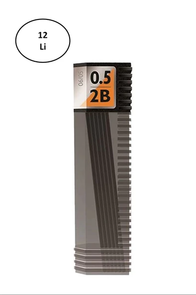 Tombow LV-T-R5-RG Leader Spare 0,5 mm 2B Kalem Ucu 12'li ürün görseli 1