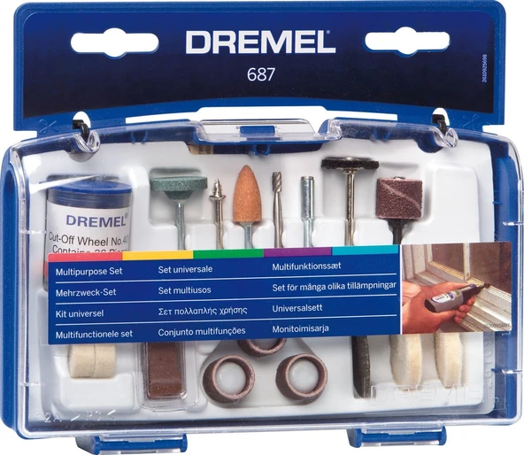Dremel Çok Amaçlı Aksesuar Seti (687) 52'Li - 26150687JA ürün görseli 1