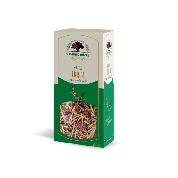 Organik Miras Sebzeli Erişte 250gr ürün görseli 1