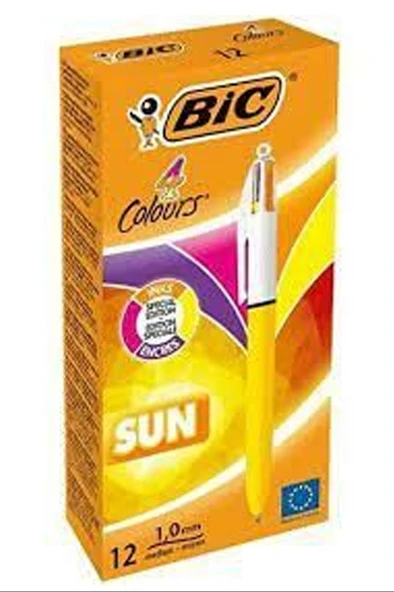 Bic Tükenmez Kalem Büro Bic Sun 982871 4 Renk 12'li ürün görseli 1