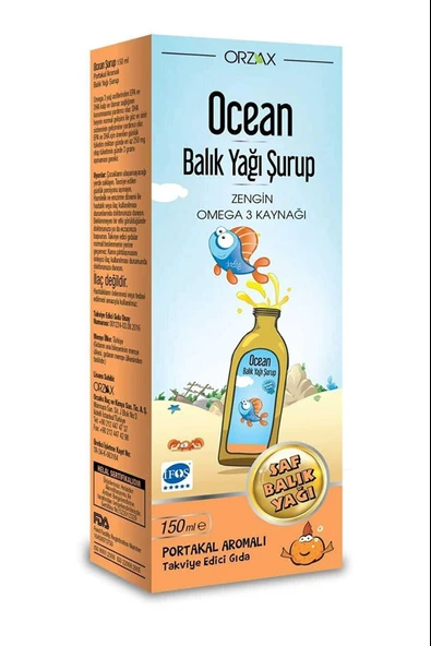Orzax Balık Yağı Şurup Portakallı ürün görseli 1