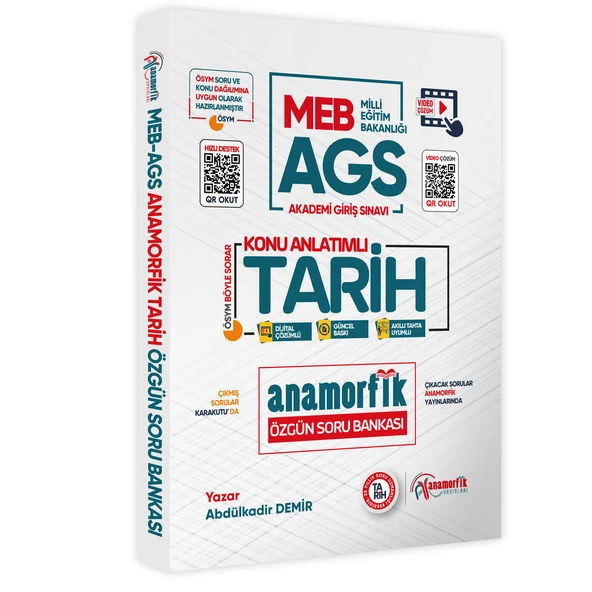 MEB-AGS Anamorfik TARİH Konu Anlatımlı Video Çözümlü Güncel Soru Bankası (Yazar Abdulkadir DEMİR) ürün görseli 1