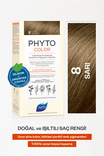 Phyto Phytocolor Bitkisel Saç Boyası - 8 Sarı ürün görseli 1