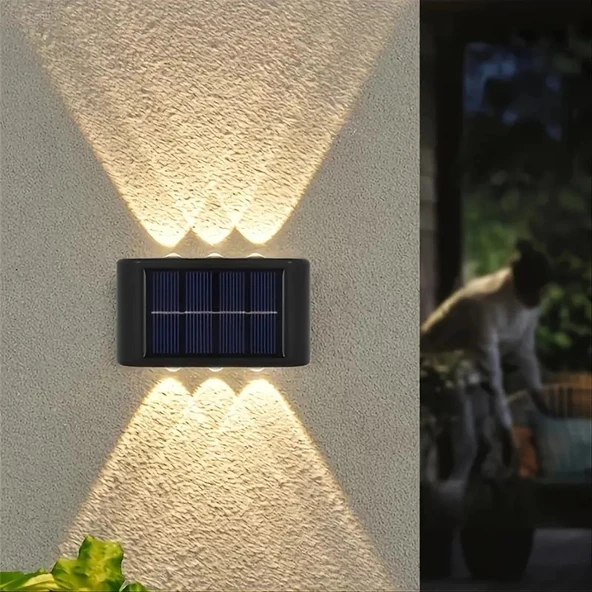 2'li Solar Duvar Aydınlatması 6 Ledli Gün Işığı ürün görseli 1
