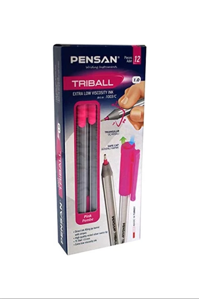 Pensan Trıball Tükenmez Kalem Pembe 12.li 1 mm ürün görseli 1