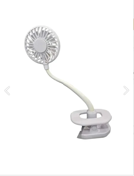 Portatif Işıklı Mini Klipsli Fan - Resim 4