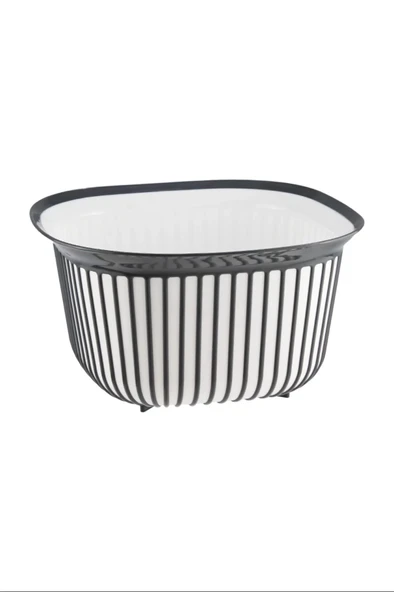 Linea Kare Çizgi Desenli Kase 4 Lt Royaleks-BNM-3712 ürün görseli 1