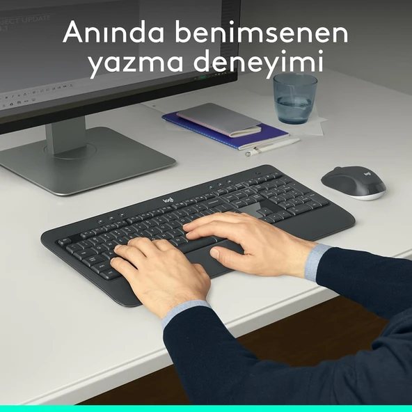 Logitech MK540 Kablosuz Klavye Mouse Seti Siyah 920-008687 - Resim 10