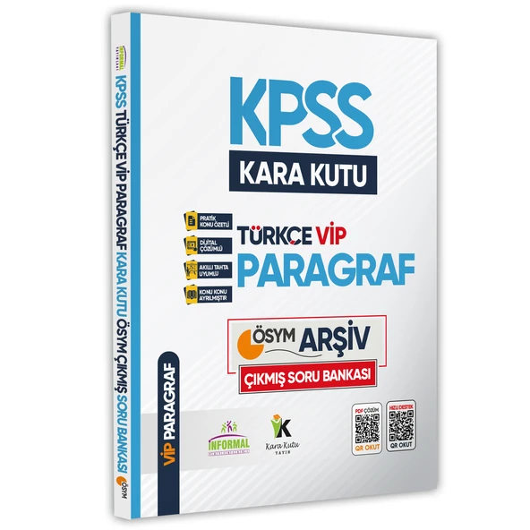 KPSS Türkçenin Kara Kutusu ÖSYM ARŞİVİ ÇIKMIŞ PARAGRAF VİP 3 Soru Bankası Konu Özetli Çözümlü ürün görseli 1