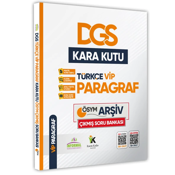 DGS Türkçenin Kara Kutusu ÖSYM ARŞİVİ ÇIKMIŞ PARAGRAF VİP 3 Soru Bankası Konu Özetli Çözümlü ürün görseli 1