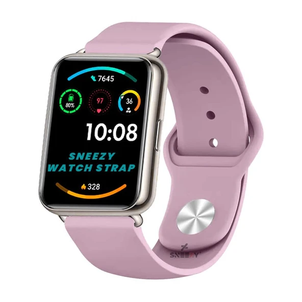 Huawei Watch Fit 2 Uyumlu PureLux Soft Silikon Kordon  Lila ürün görseli 1