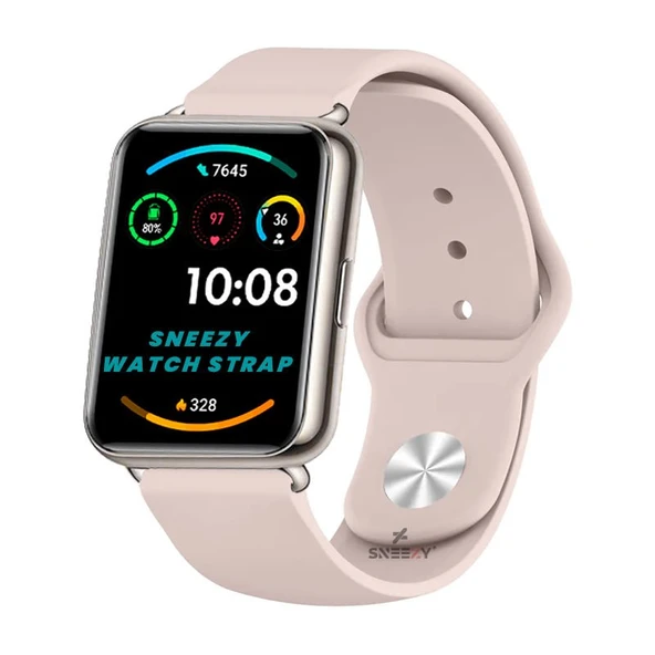 Huawei Watch Fit 2 Uyumlu PureLux Soft Silikon Kordon  Pudra ürün görseli 1