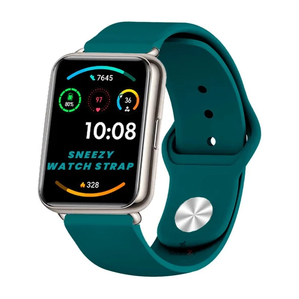 Huawei Watch Fit 2 Uyumlu PureLux Soft Silikon Kordon  Petrol Mavisi ürün görseli 1