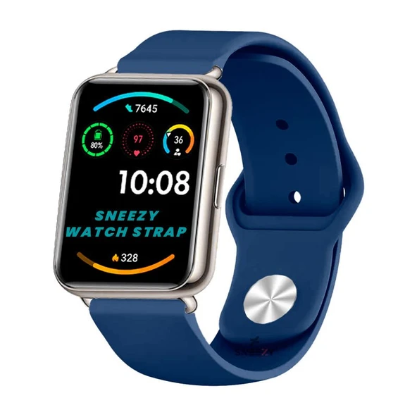 Huawei Watch Fit 2 Uyumlu PureLux Soft Silikon Kordon  Mavi Koyu ürün görseli 1