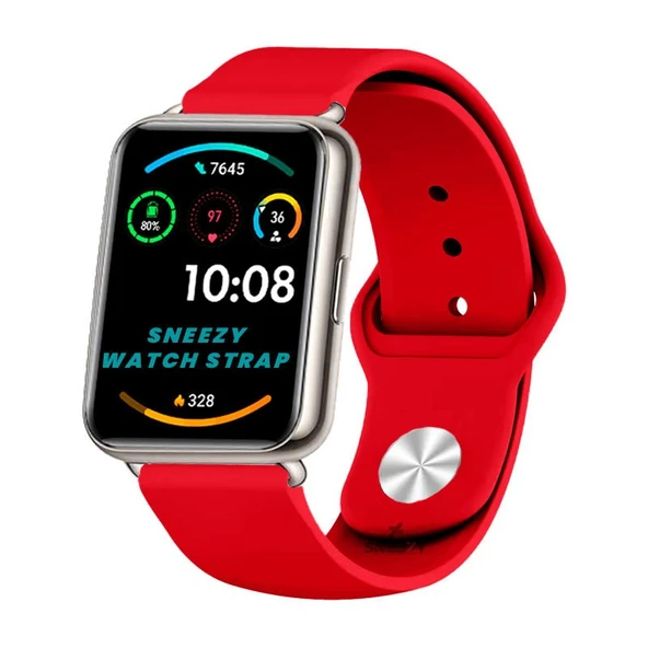 Huawei Watch Fit 2 Uyumlu PureLux Soft Silikon Kordon  Kırmızı ürün görseli 1