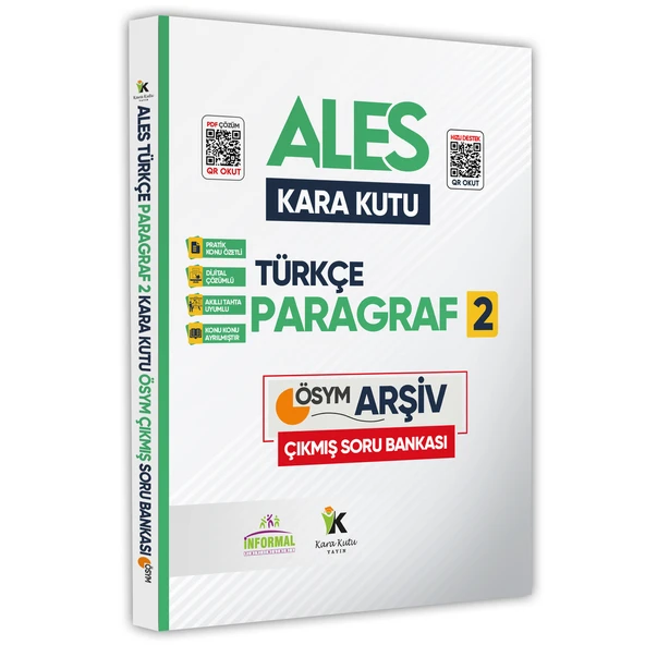 ALES Türkçenin Kara Kutusu KARMA PARAGRAF 2 Konu Özetli D. Çözümlü Çıkmış Soru Havuzu Bankası ürün görseli 1