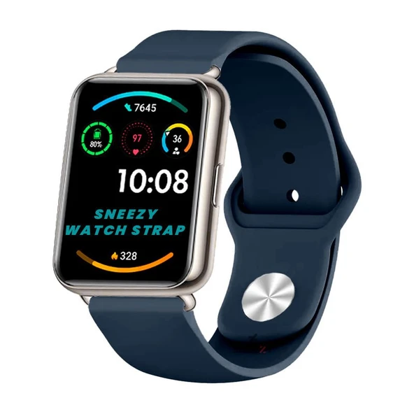 Huawei Watch Fit 2 Uyumlu PureLux Soft Silikon Kordon  Lacivert ürün görseli 1