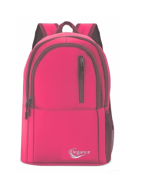 Elegance Unisex Geniş Hacimli Çok Gözlü Su Geçirmez Lise Ortaokul İlkokul Okul Çantası Pembe ürün görseli 1