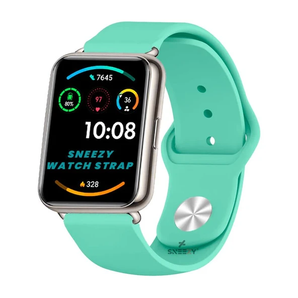 Huawei Watch Fit 2 Uyumlu PureLux Soft Silikon Kordon  Turkuaz ürün görseli 1