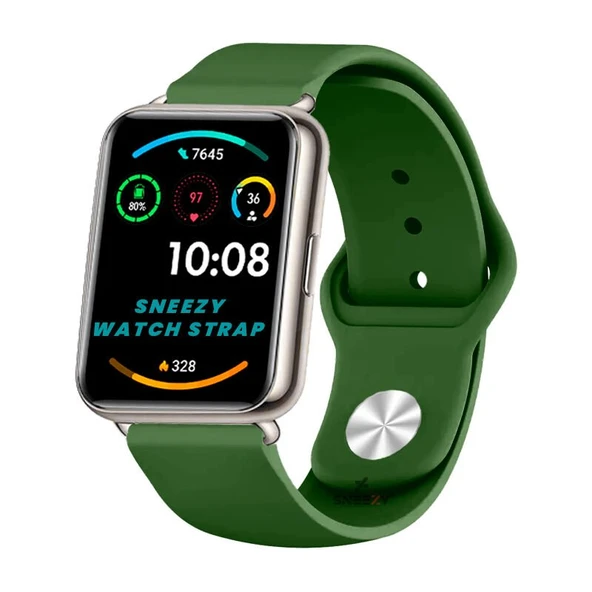 Huawei Watch Fit 2 Uyumlu PureLux Soft Silikon Kordon  Çimen Yeşili ürün görseli 1