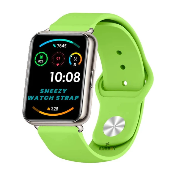 Huawei Watch Fit 2 Uyumlu PureLux Soft Silikon Kordon  Yeşil ürün görseli 1