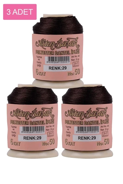 3 Adet Altınbaşak Oya ve Dantel İpi 20 gr - Royaleks - No: 029 ürün görseli 1