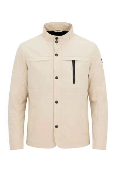 Erkek Açık Krem Regular Uzun Mevsimlik Pamuk Polyester Karışımlı Safari Mont&Ceket ürün görseli 1