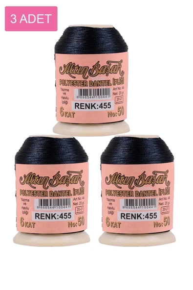 3 Adet Altınbaşak Oya ve Dantel İpi 20 gr - Royaleks - No: 455 ürün görseli 1