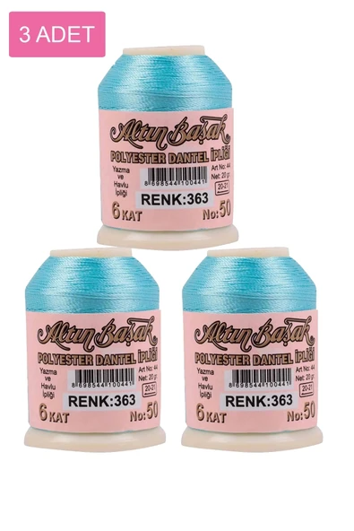 3 Adet Altınbaşak Oya ve Dantel İpi 20 gr - Royaleks - No: 363 ürün görseli 1