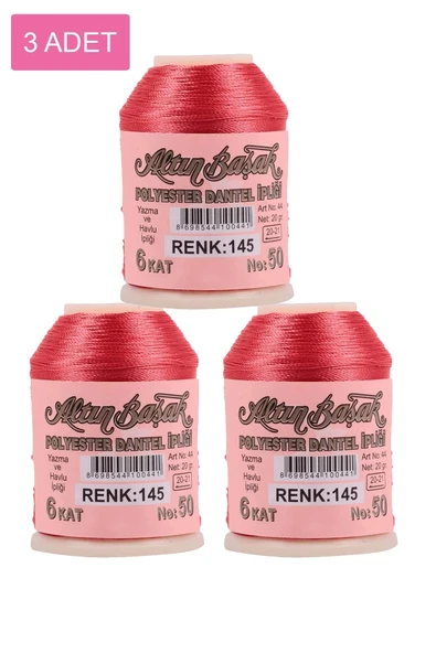 3 Adet Altınbaşak Oya ve Dantel İpi 20 gr - Royaleks - No: 145 ürün görseli 1