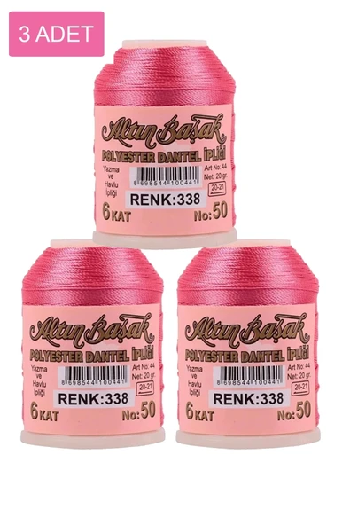 3 Adet Altınbaşak Oya ve Dantel İpi 20 gr - Royaleks - No: 338 ürün görseli 1