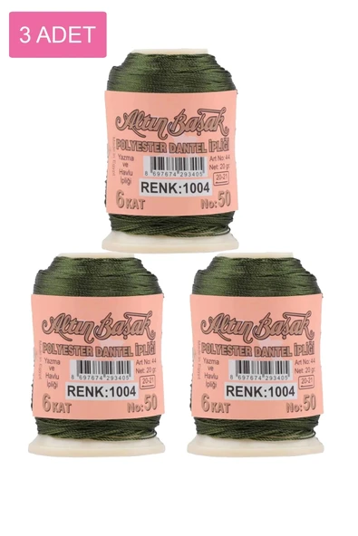 3 Adet Altınbaşak Oya ve Dantel İpi 20 gr - Royaleks - No: 1004 ürün görseli 1