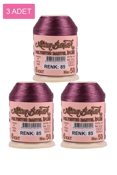 3 Adet Altınbaşak Oya ve Dantel İpi 20 gr - Royaleks - No: 085 ürün görseli 1