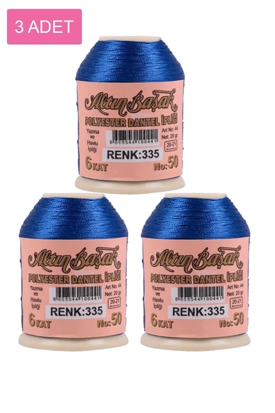 3 Adet Altınbaşak Oya ve Dantel İpi 20 gr - Royaleks - No: 335 ürün görseli 1
