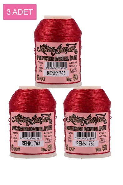 3 Adet Altınbaşak Oya ve Dantel İpi 20 gr - Royaleks - No: 763 ürün görseli 1