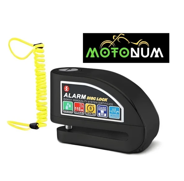 Motosiklet Alarmlı Disk Kilidi - Hatırlatma Kablolu  M0002 ürün görseli 1