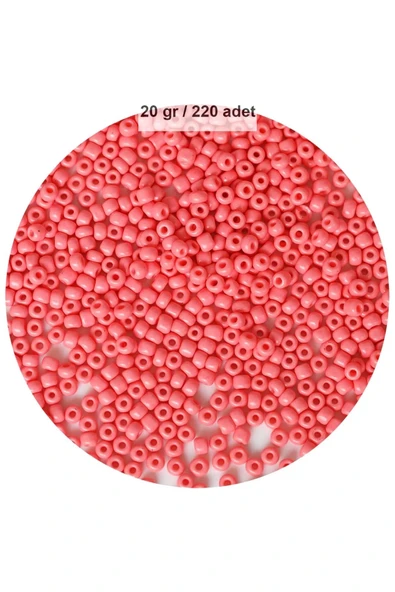 Pembe Renk 4 mm Yaklaşık 220 adet/20 gram Cam Boncuk Oya Yazma Bileklik ve Kolye ürün görseli 1