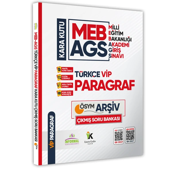 MEB-AGS Türkçenin Kara Kutusu VİP PARAGRAF 3 ÖSYM Çıkmış Soru Arşivi Bankası Konu Özetli Çözümlü ürün görseli 1
