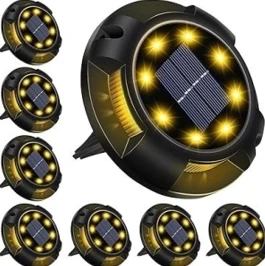 4'lü Solar Panelli Kazıklı Zemin Solar Ledi 8+4 Led Gün Işığı ürün görseli 1
