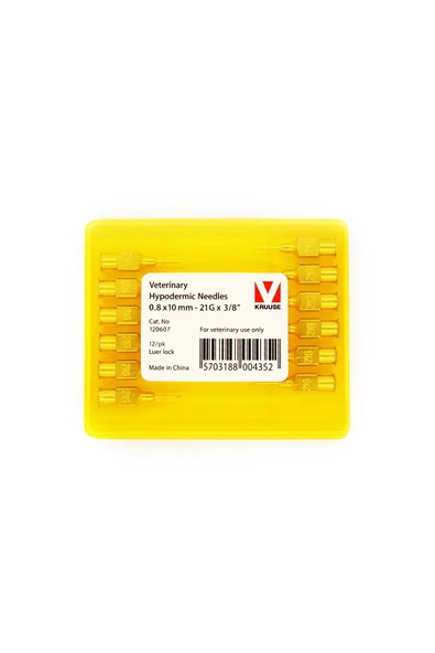 KRUUSE-VET Enjektör İğnesi (21Gx3/8) 0.8 x 10 mm (12 Adet) ürün görseli 1