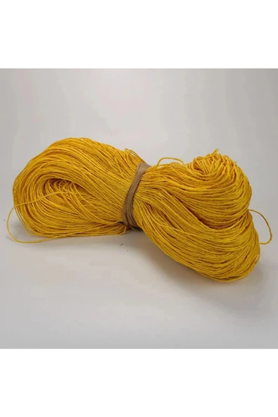 Sarı Renk Çile Kağıt İp Çanta Ipi Supla Ipi  No:59 - (550-600 gr) ürün görseli 1