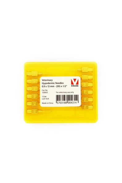 KRUUSE-VET Enjektör İğnesi (20Gx1/2) 0.9 x 13 mm (12 Adet) ürün görseli 1