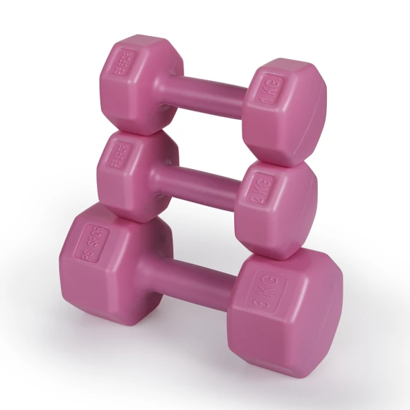 PSSPOR 3 Set Pembe Renk Dambıl Seti ( 2 Adet 1KG - 2 Adet 2KG - 2 Adet 3KG Gönderim Yapılmaktadır) ürün görseli 1