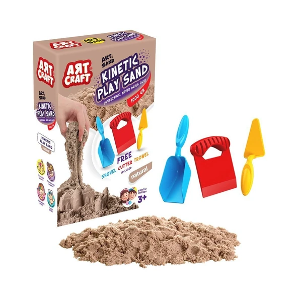 03690  Aksesuarlı Naturel Kinetik Oyun Kumu 1000 gr -Dede ürün görseli 1