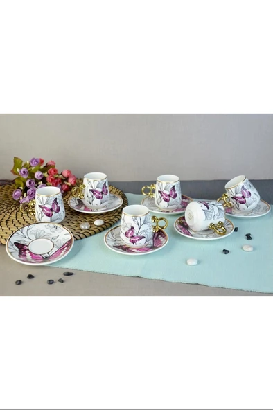Floral Porselen Kahve Fincanı Royaleks-82454 ürün görseli 1