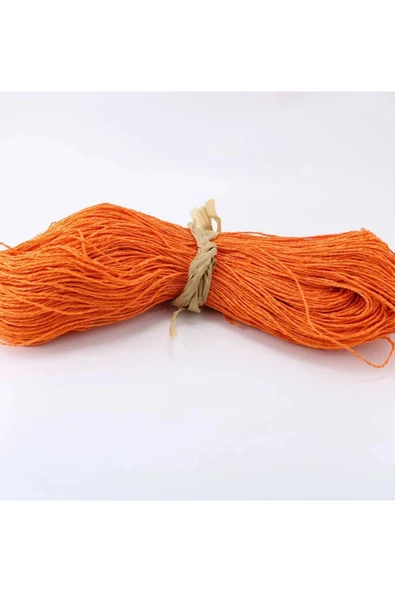 Turuncu Renk Çile Kağıt İp Çanta Ipi Supla Ipi  No:65 - (550-600 gr) ürün görseli 1