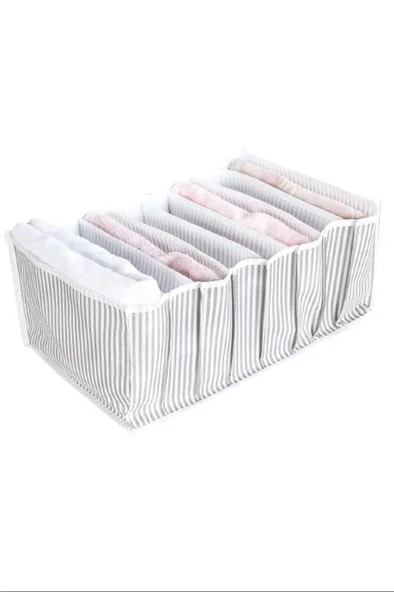 Çizgili Akordiyon Organizer L Boy 24x37x18 Cm Royaleks-EV354 ürün görseli 1